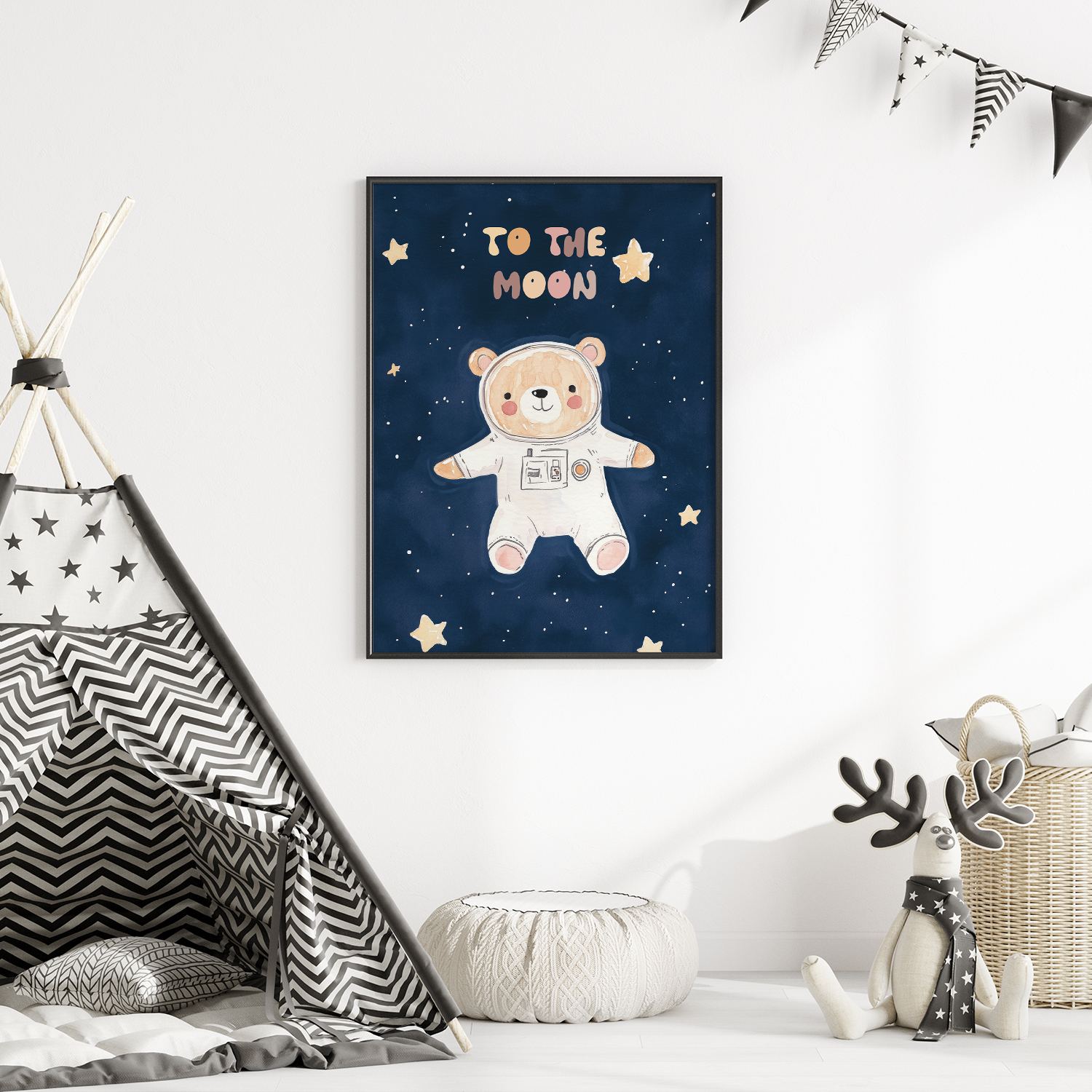 Poster - Naar de Maan Beer