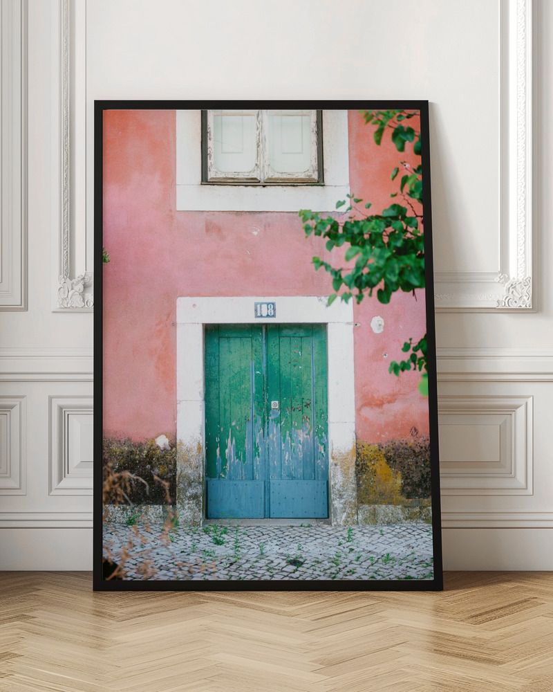Poster - Groene Deur en Raam