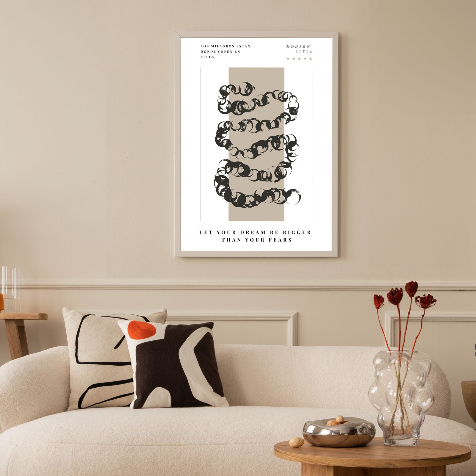 Inspirerende Moderne Kunst Citaat Poster