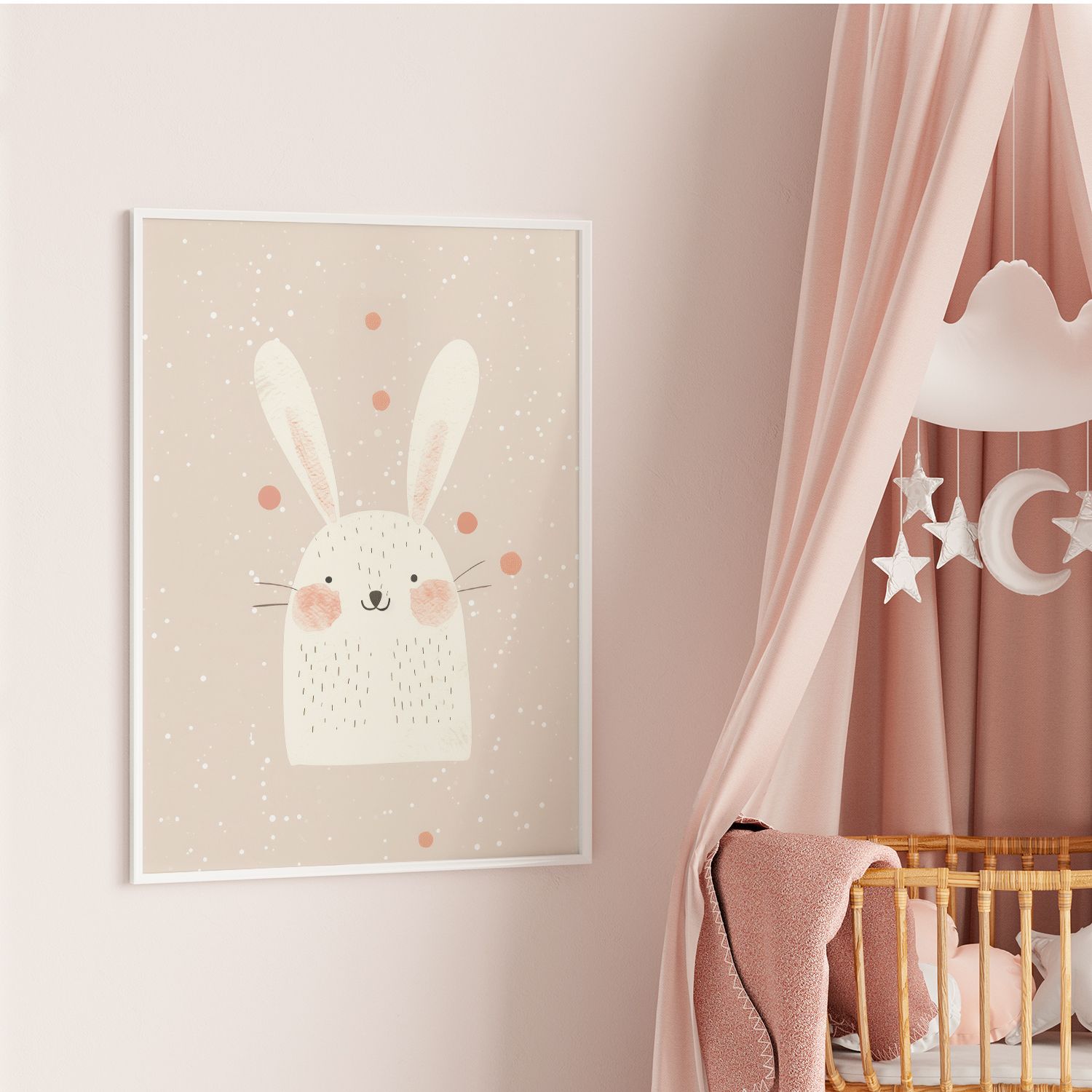 Poster - Schattig konijn kinderkamer