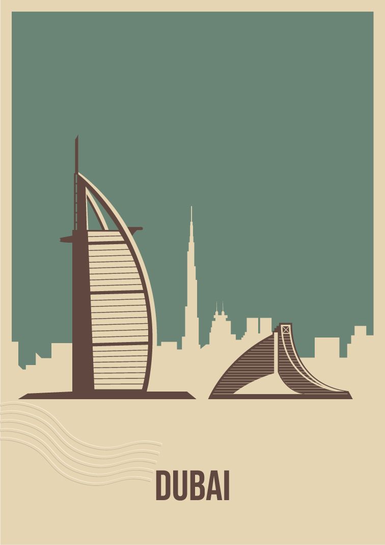 Dubai Skyline Poster
