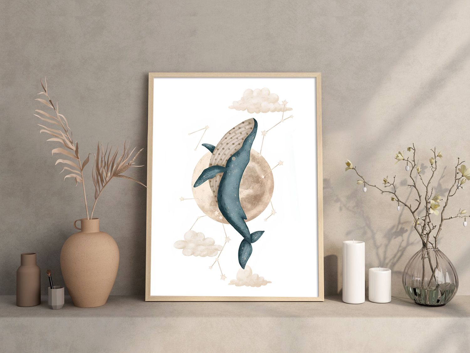 Walvis en Maan Poster