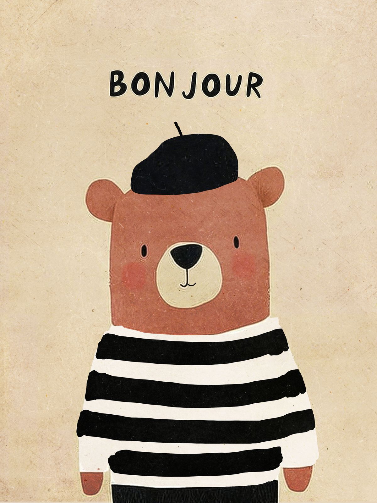 Poster - Bonjour Bear