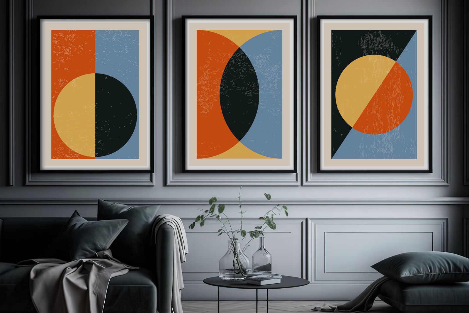 Poster - Abstracte Geometrische Kunst / Set van 3