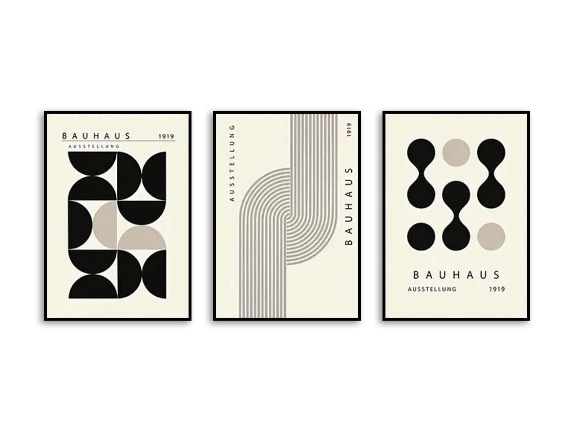 Poster - Bauhaus Tentoonstelling / Set van 3