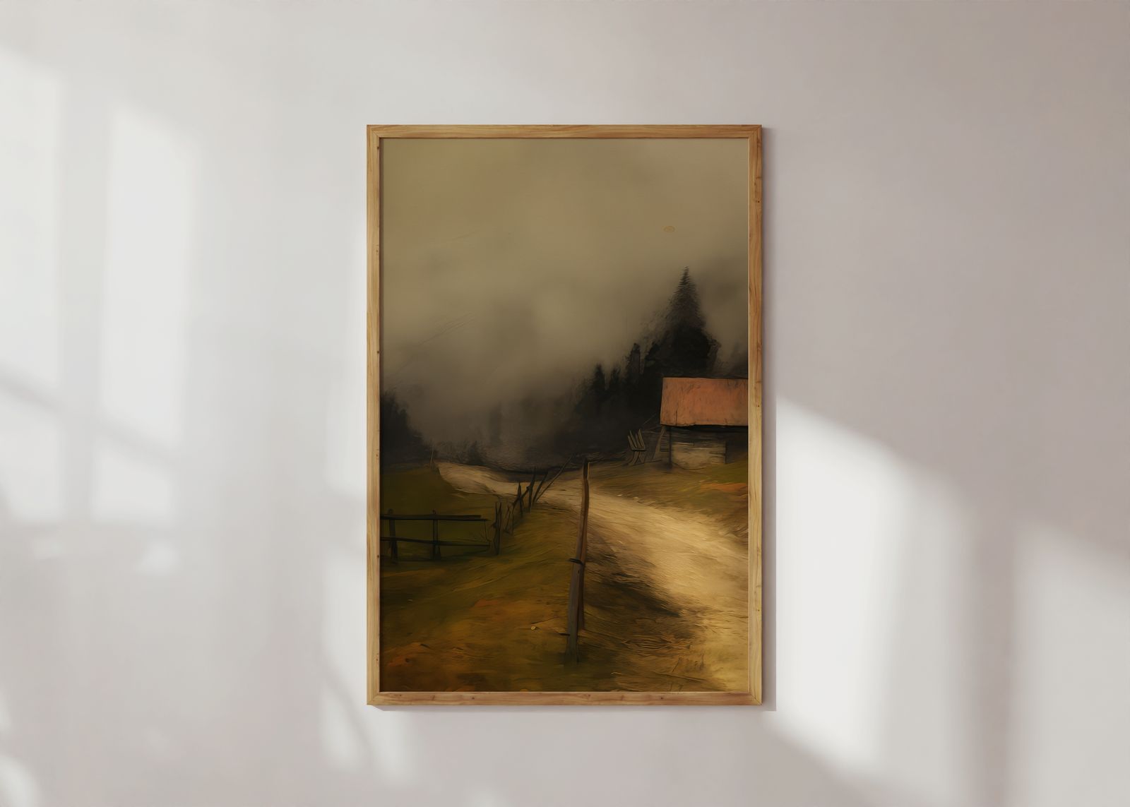 Poster - Mistig Landschap