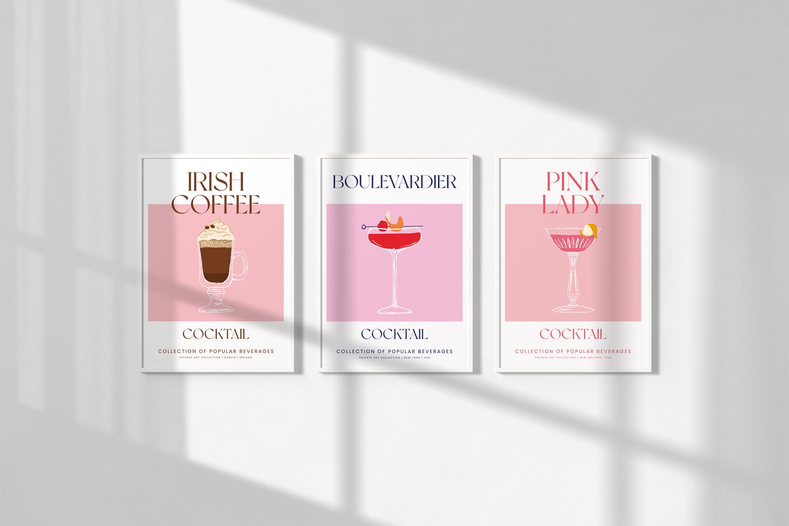 Poster - Cocktail Art Collection / Set van 3