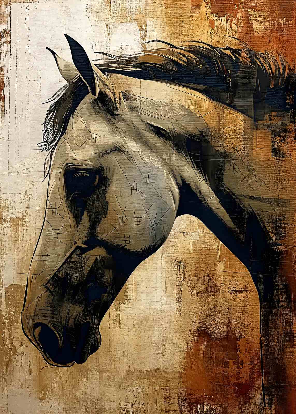 Poster - Paardenportret