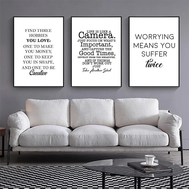 Inspirerende Citaat Poster - Set van 3