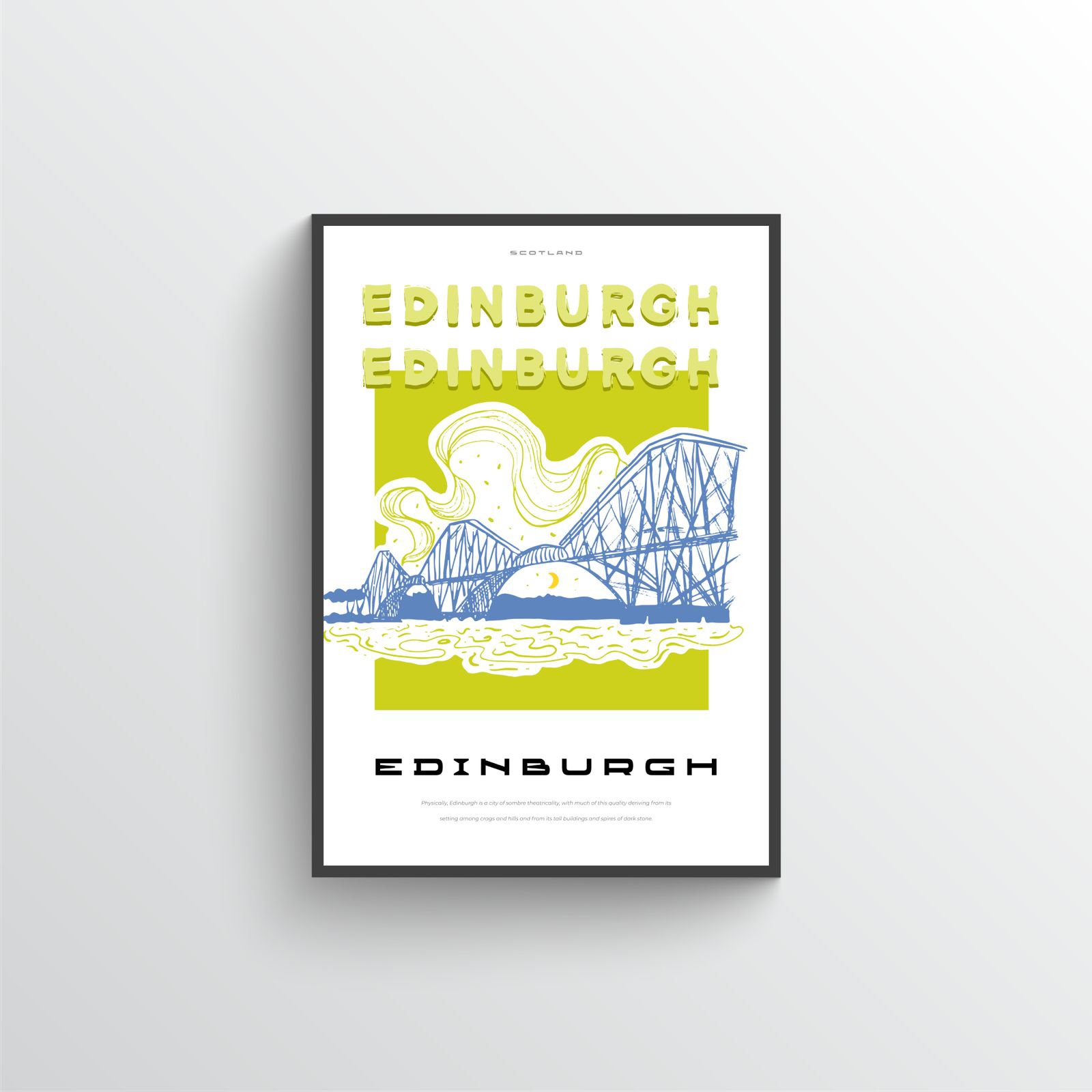 Edinburgh Bridge Artwork Poster