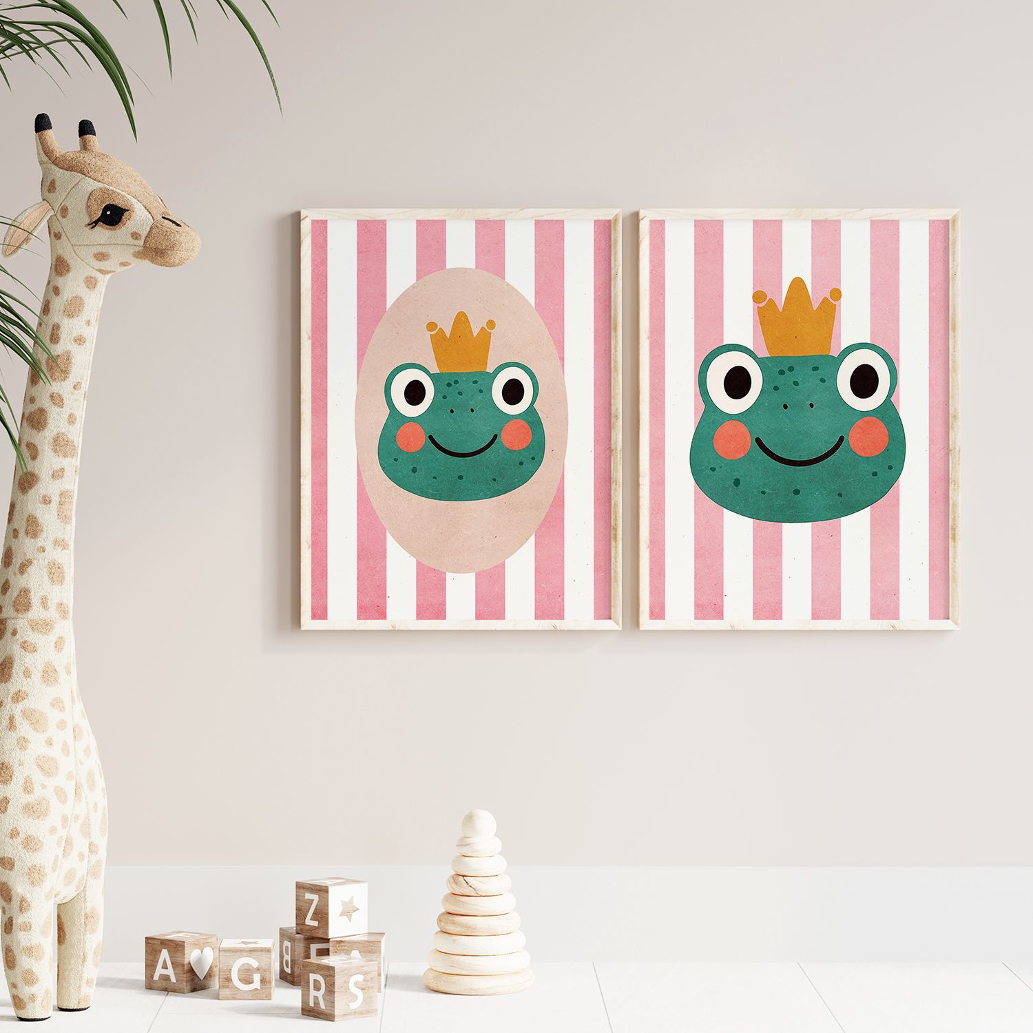 Poster - Kikkerprins Kunst / Set van 2