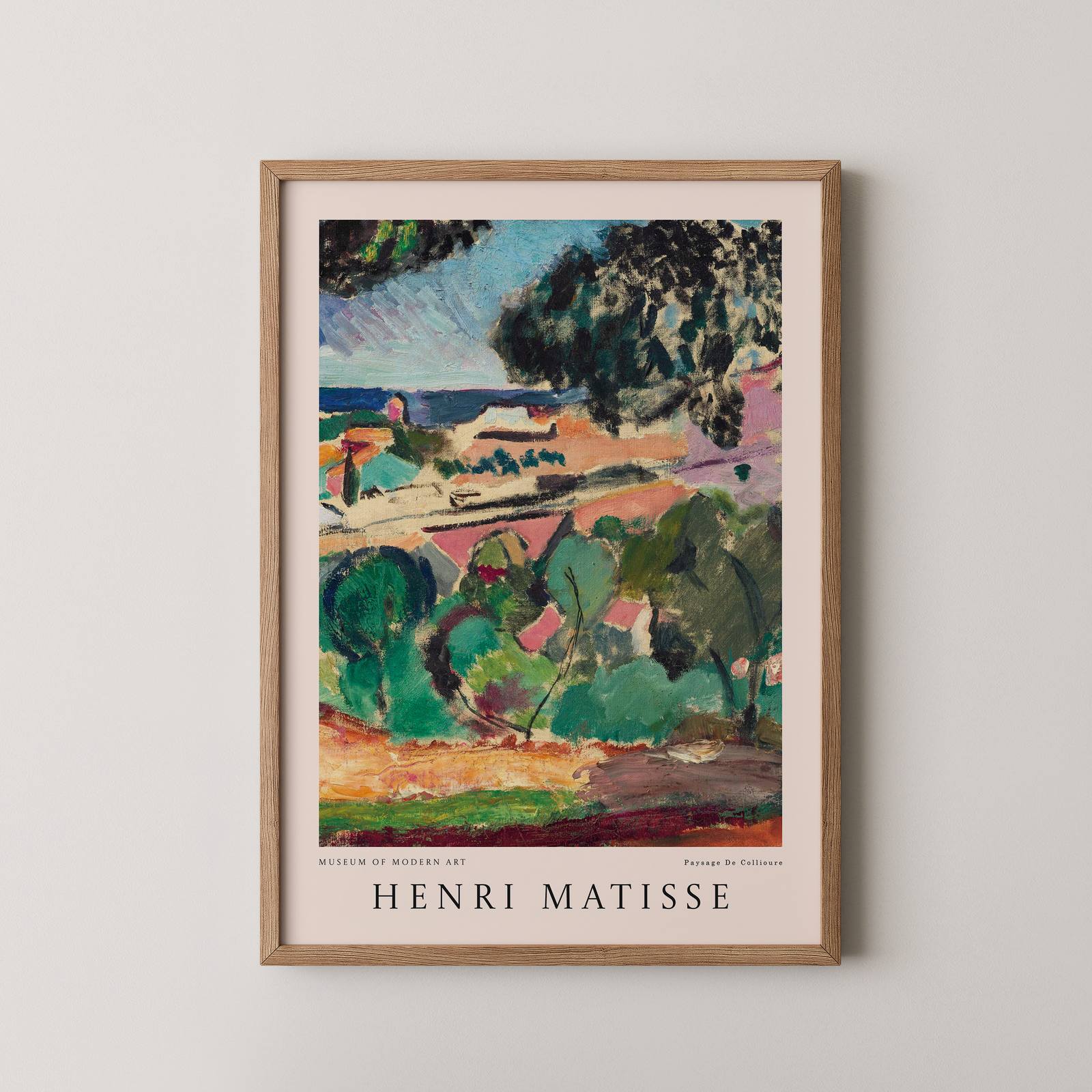 Poster - Paysage De Collioure door Henri Matisse