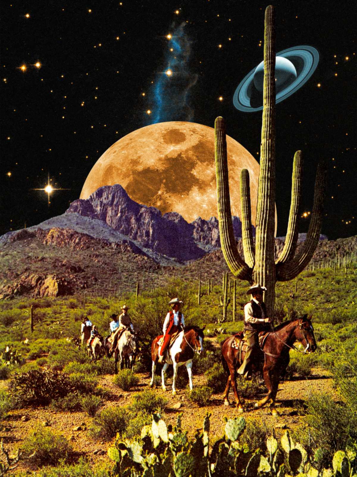 Poster - Cowboy Surrealistisch Tafereel