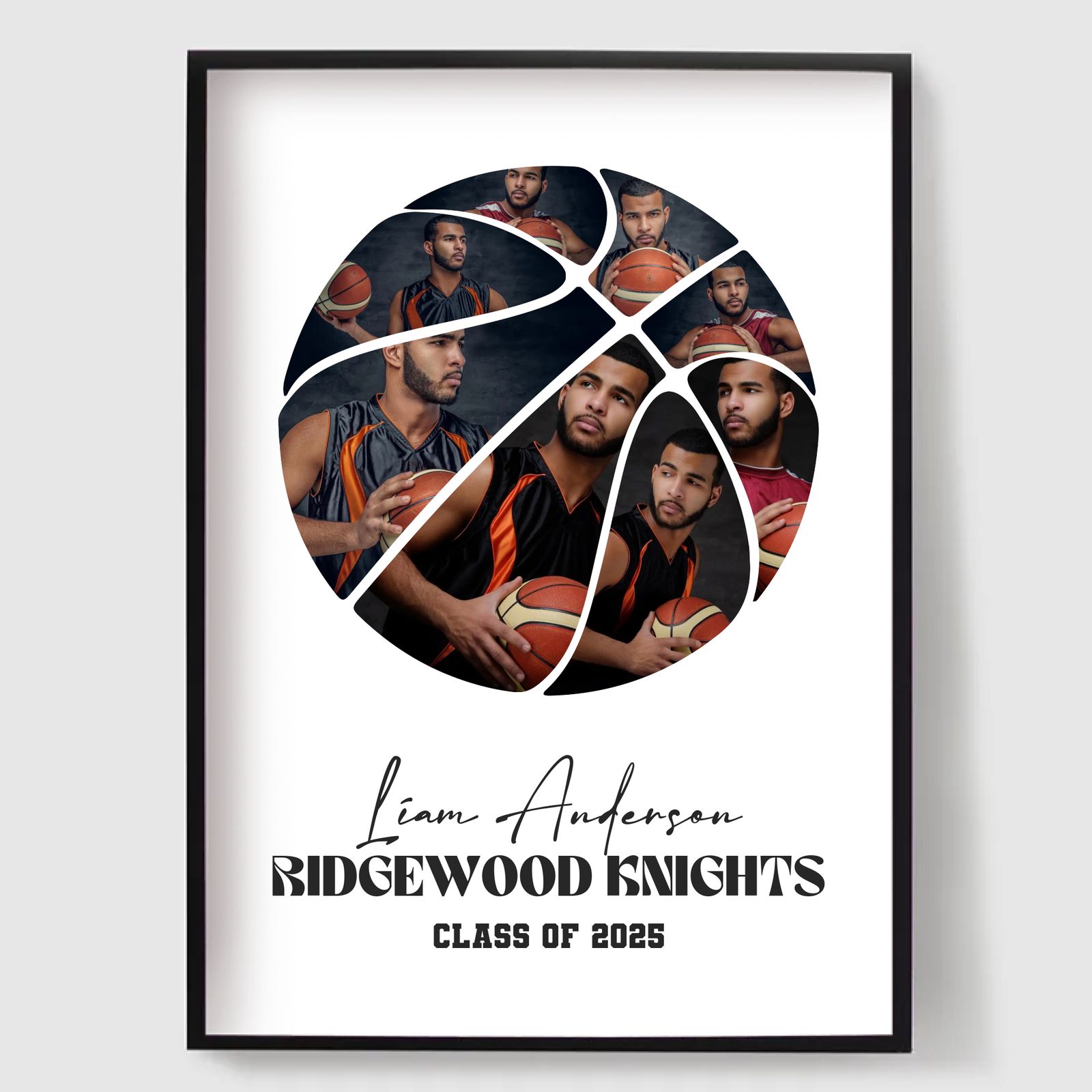 Gepersonaliseerde Poster - Fotocollage Basketbal