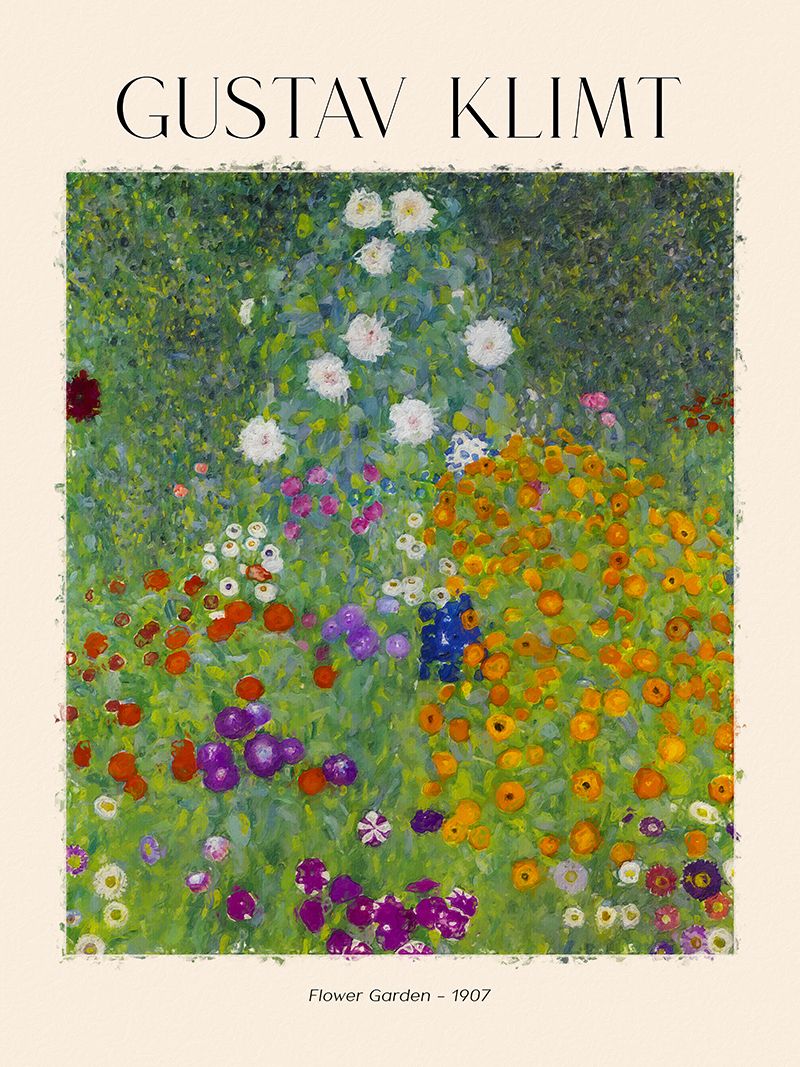 Poster - Gustav Klimt Bloementuin