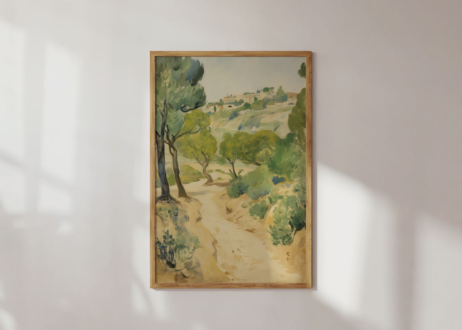 Poster - Landschapsschilderij door kunstenaar