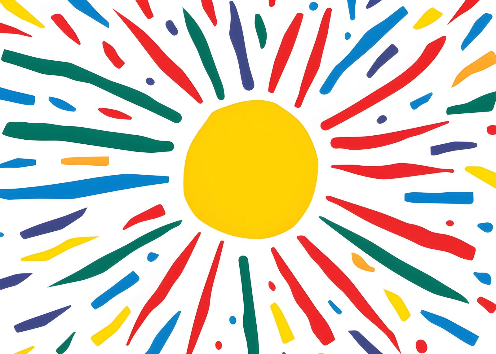 Poster - Kleurrijke Zonnestraal