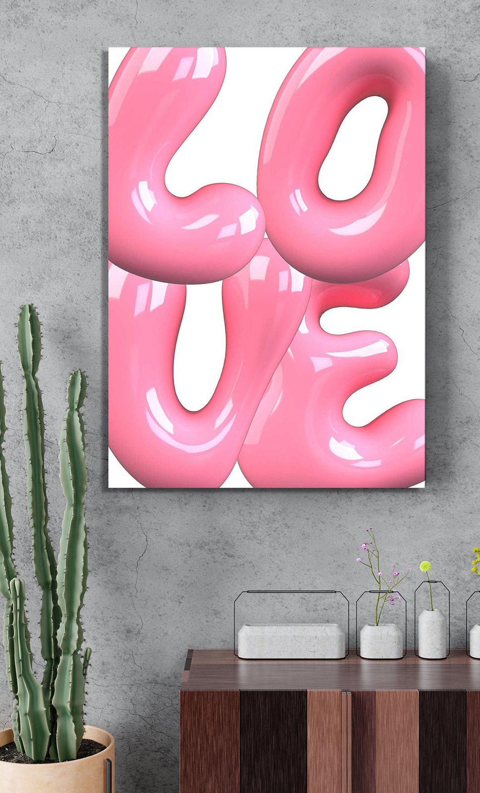Liefde Roze Ballon Poster