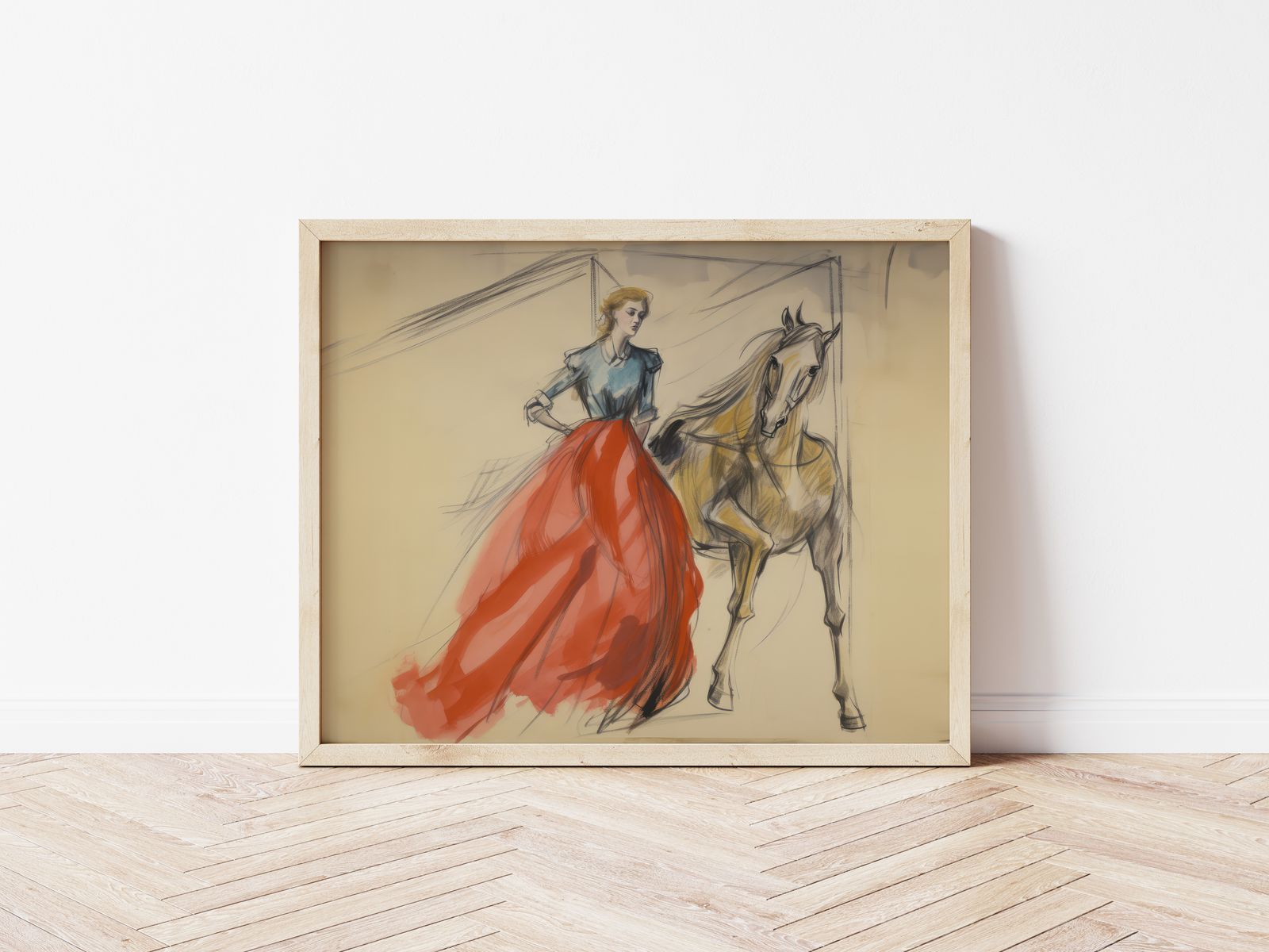 Poster - Vrouw en Paard