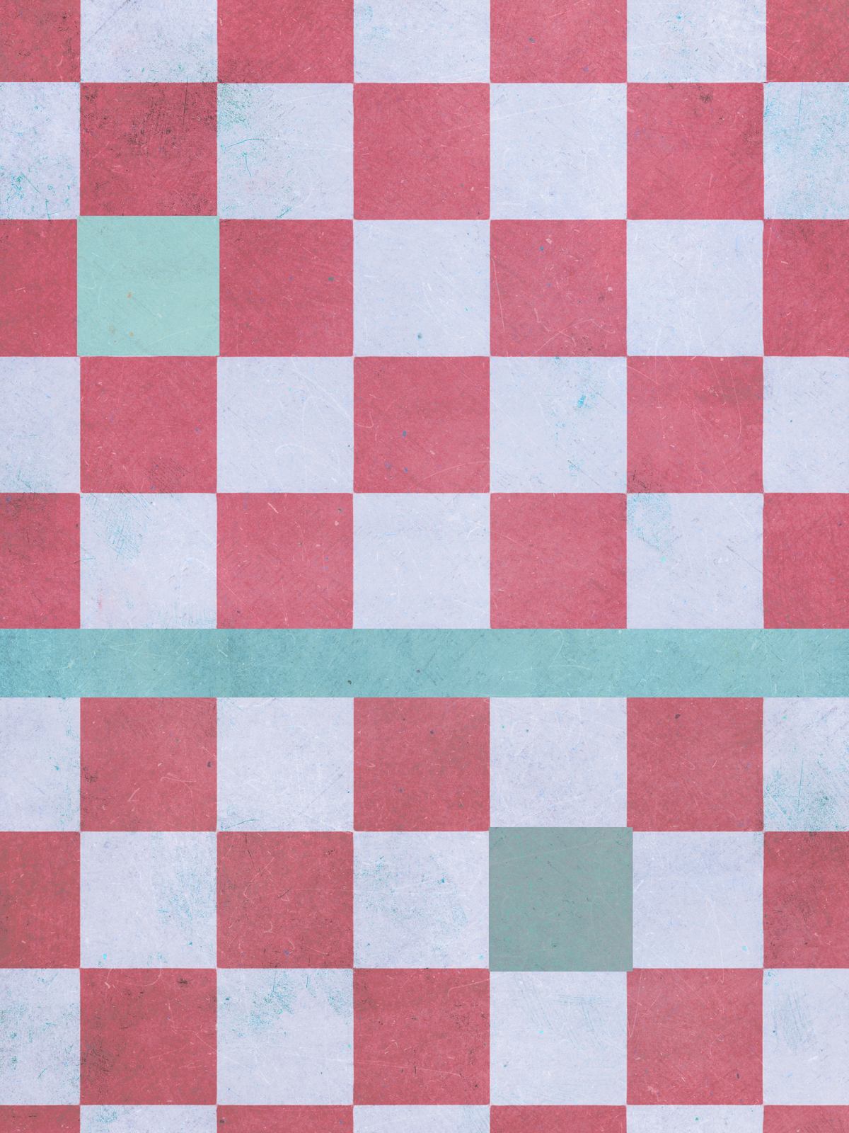 Poster - Rood en Groen Geruit Patroon
