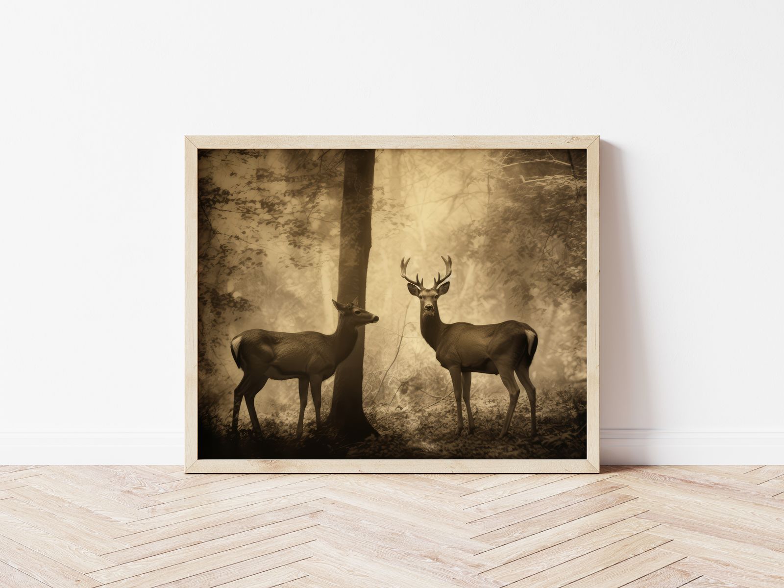 Poster - Hert in het bos