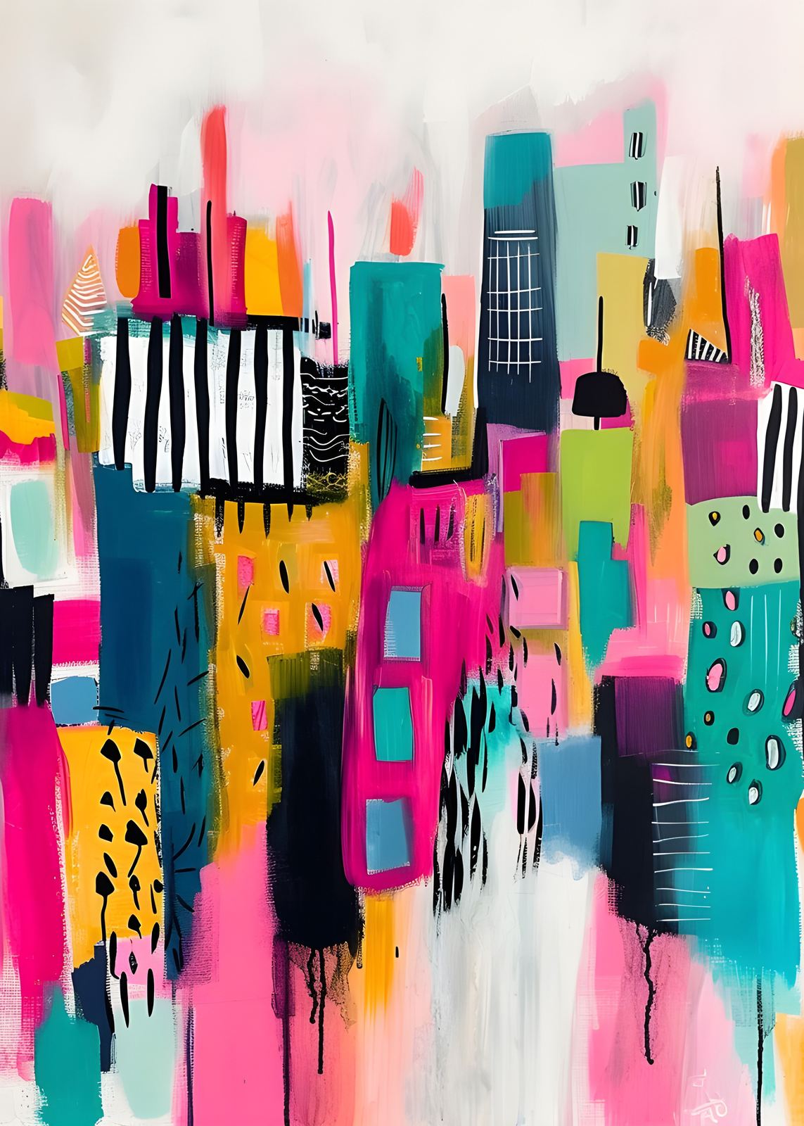Poster - Abstract Stadsgezicht