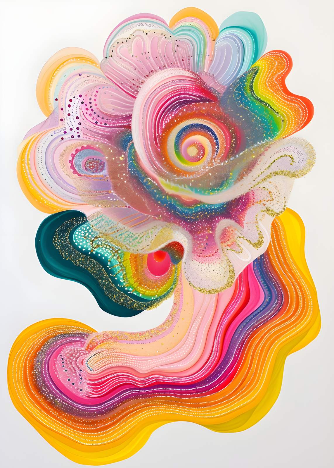 Poster - Abstracte Levendigheid
