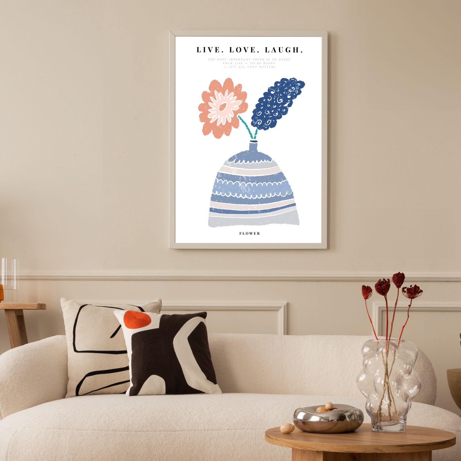 Live Love Laugh Muurposter
