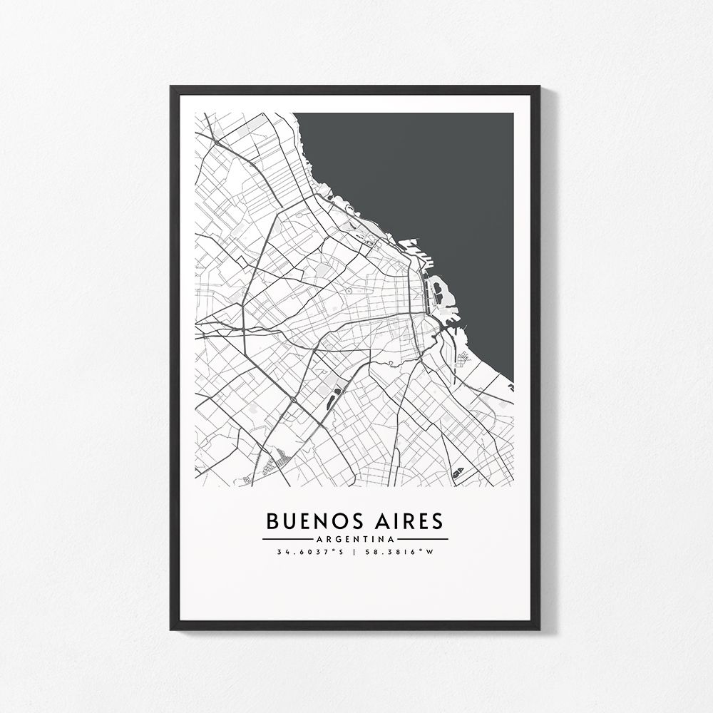 Poster - Buenos Aires Kaart