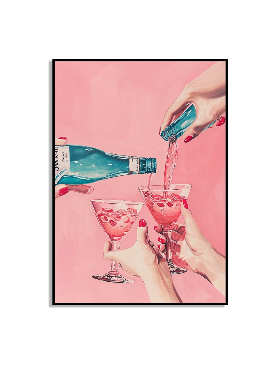 Proost Roze Drankjes Poster