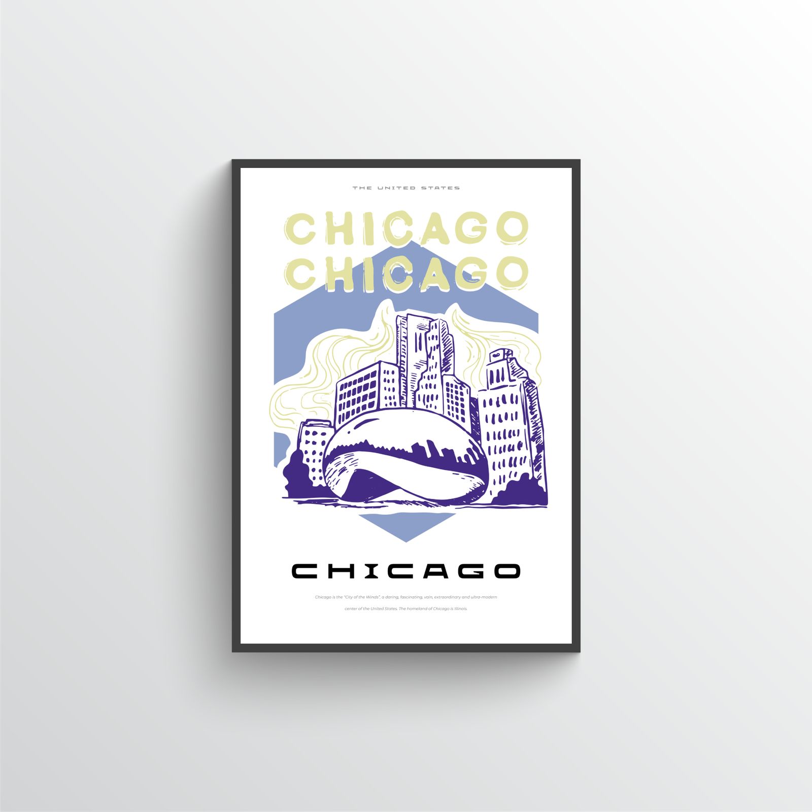 Chicago Stadsgezicht Poster