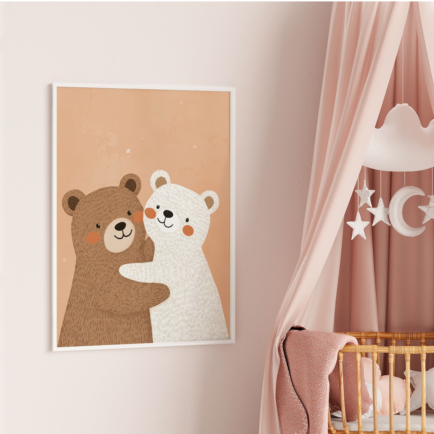 Poster - Knuffelende beren