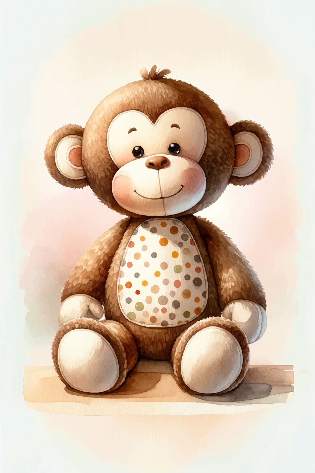 Poster - Schattige Aap Illustratie