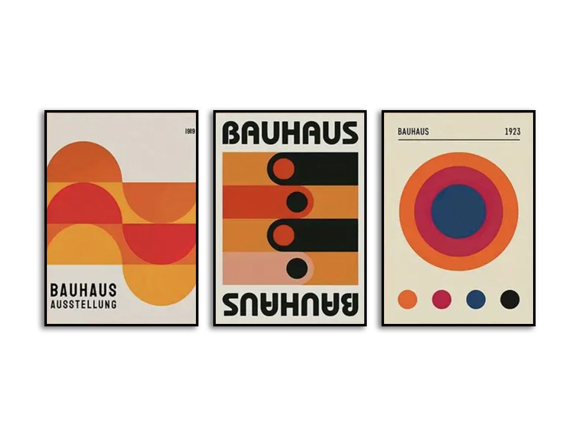 Poster - Bauhaus Meesterwerken / Set van 3