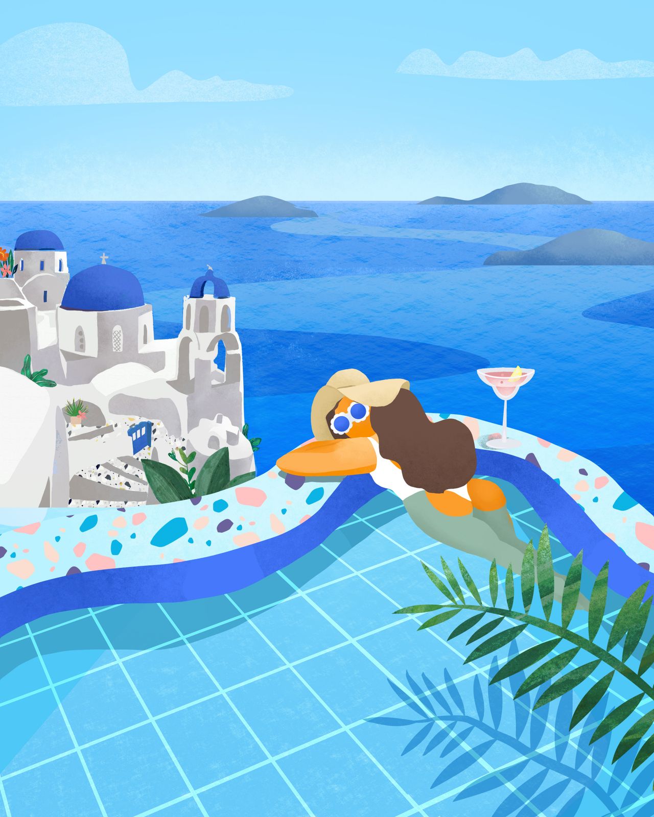 Poster - Santorini Ontspanning