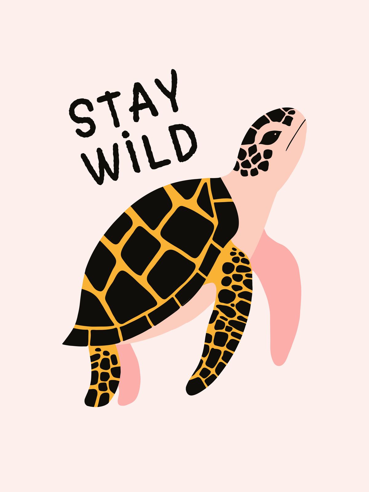 Poster - Blijf Wild Schildpad