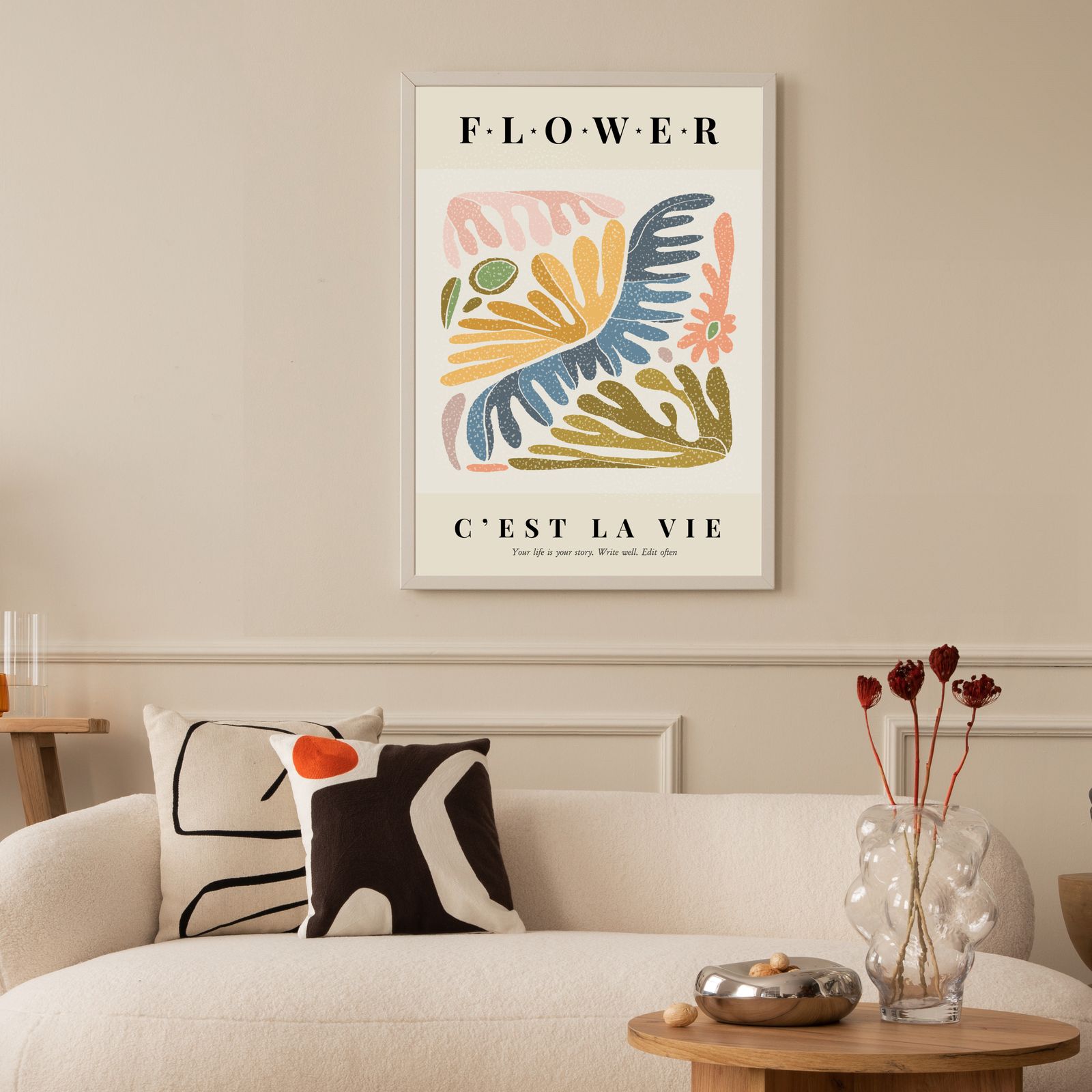 Flower C'est La Vie Poster