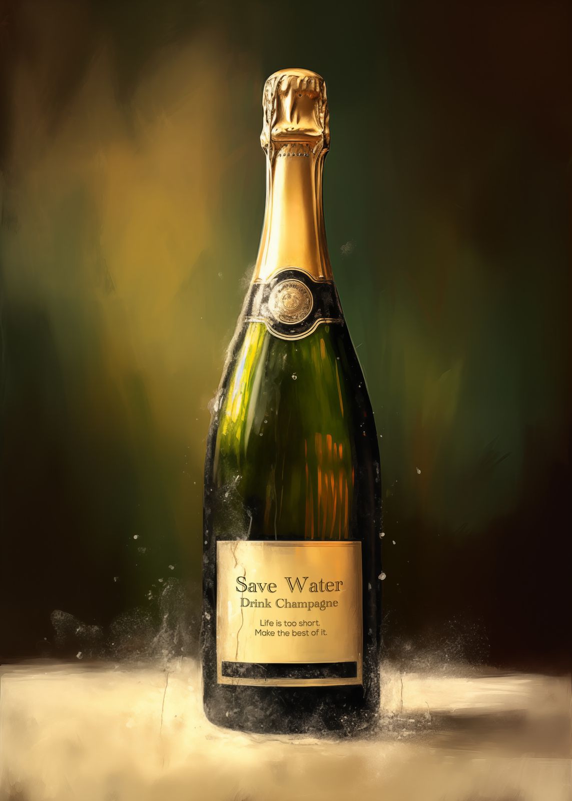Poster - Champagnefles