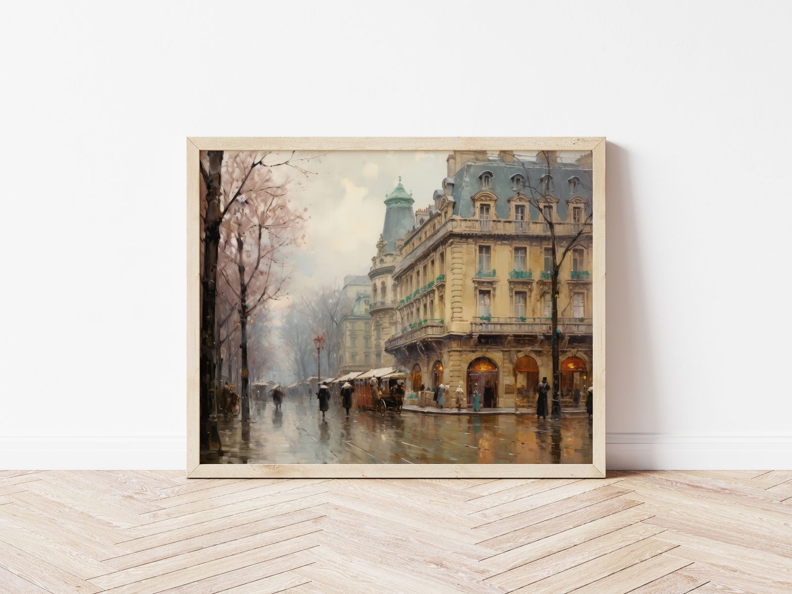 Poster - Parijse Straatscène