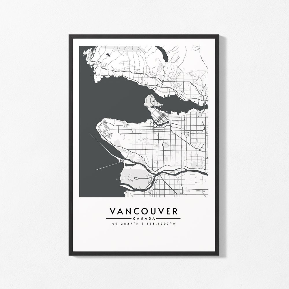 Poster - Vancouver-kaart