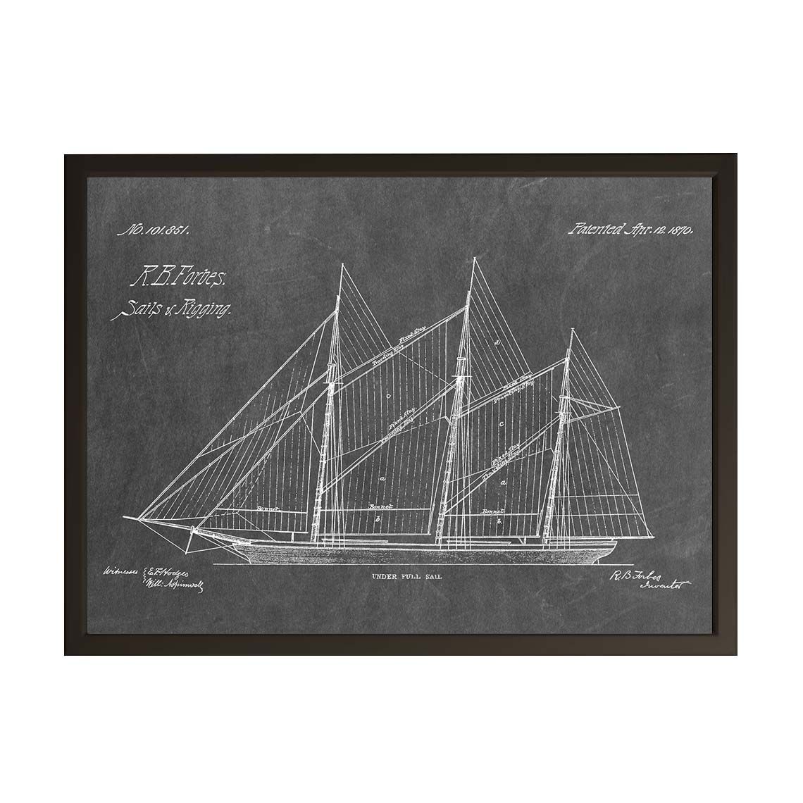 Patent Teken Poster - Scheepsontwerp