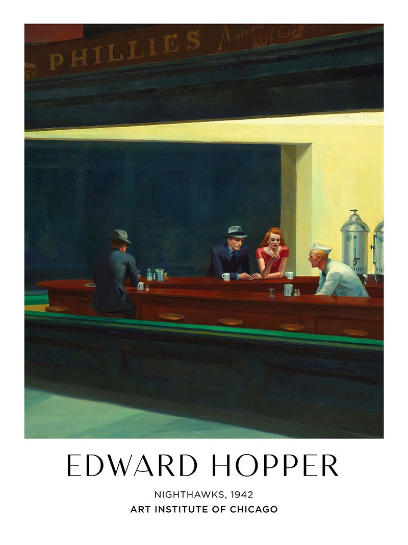Poster - Nighthawks door Edward Hopper