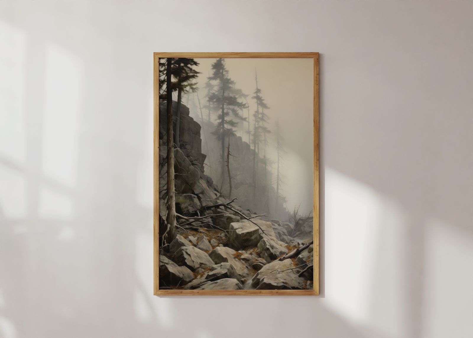 Poster - Mistig Boslandschap