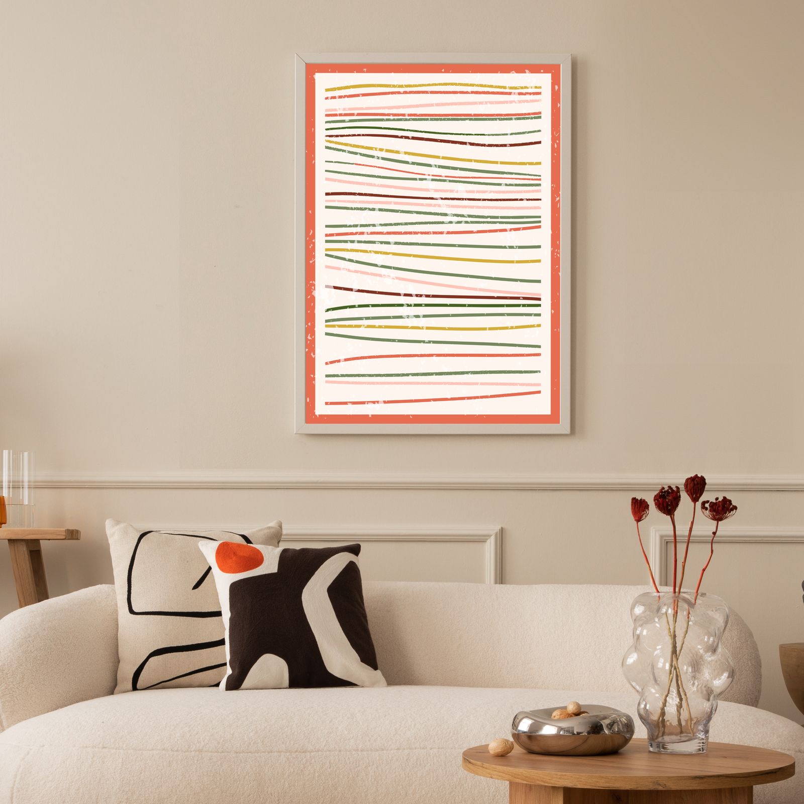 Kleurrijke Abstracte Lijnen Poster