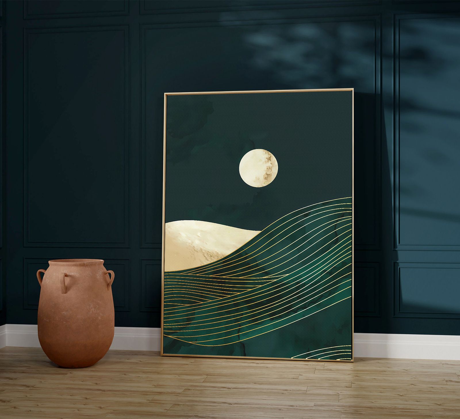 Maan Boven Golven Poster
