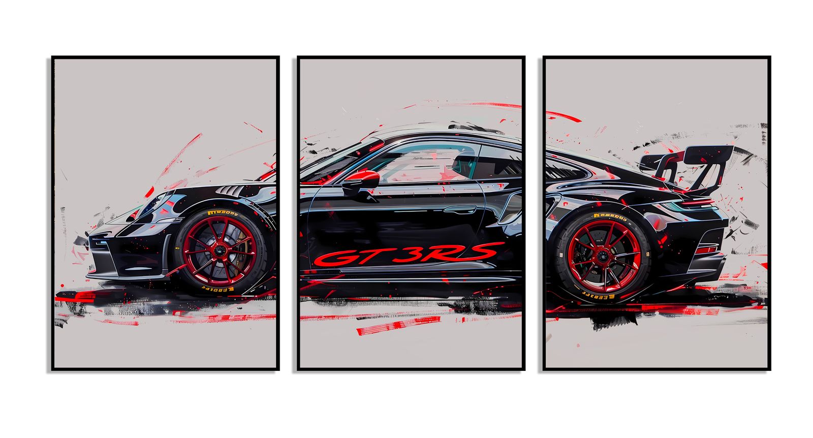 Poster - GT3 RS Sportauto / Set van 3