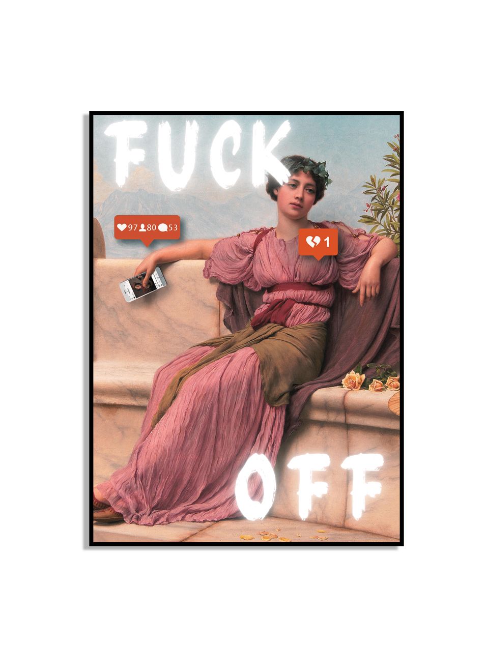 Klassiek kunstposter met moderne twist