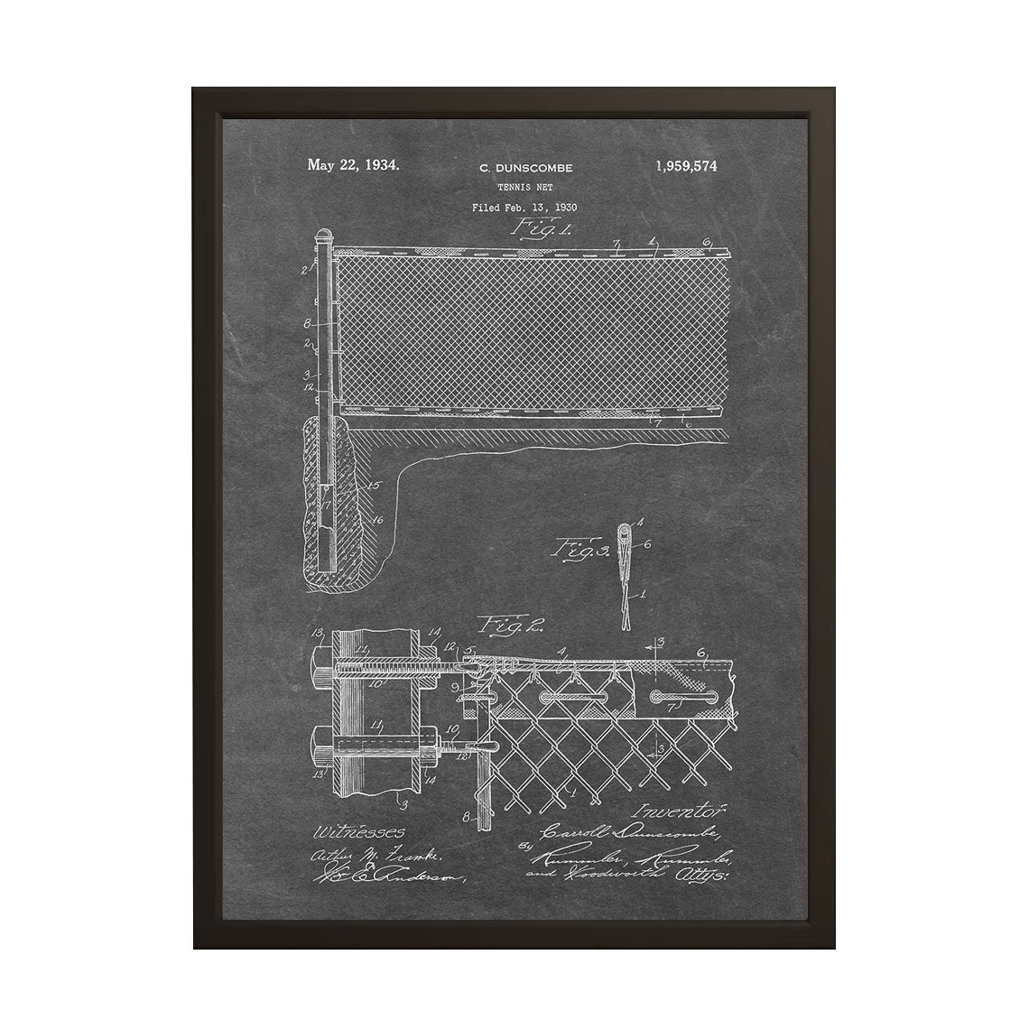 Patentaantekening Poster - Tennisnet