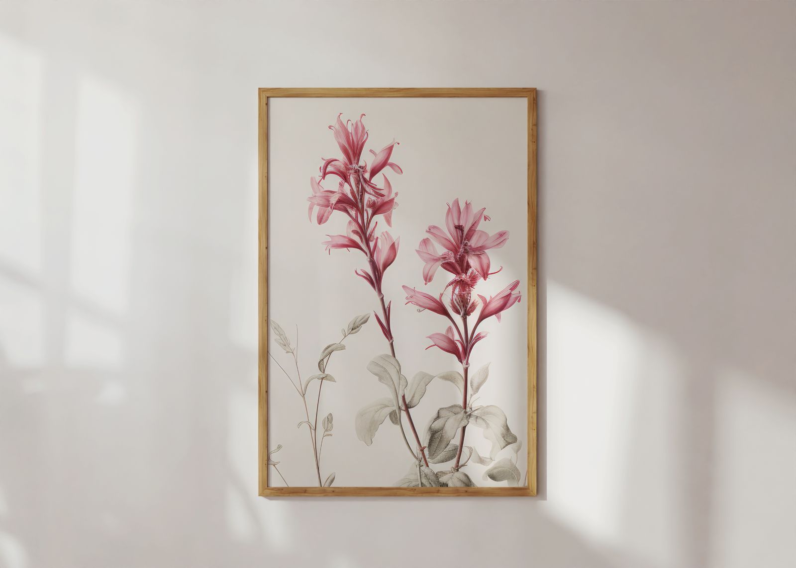 Poster - Roze Botanische Kunst