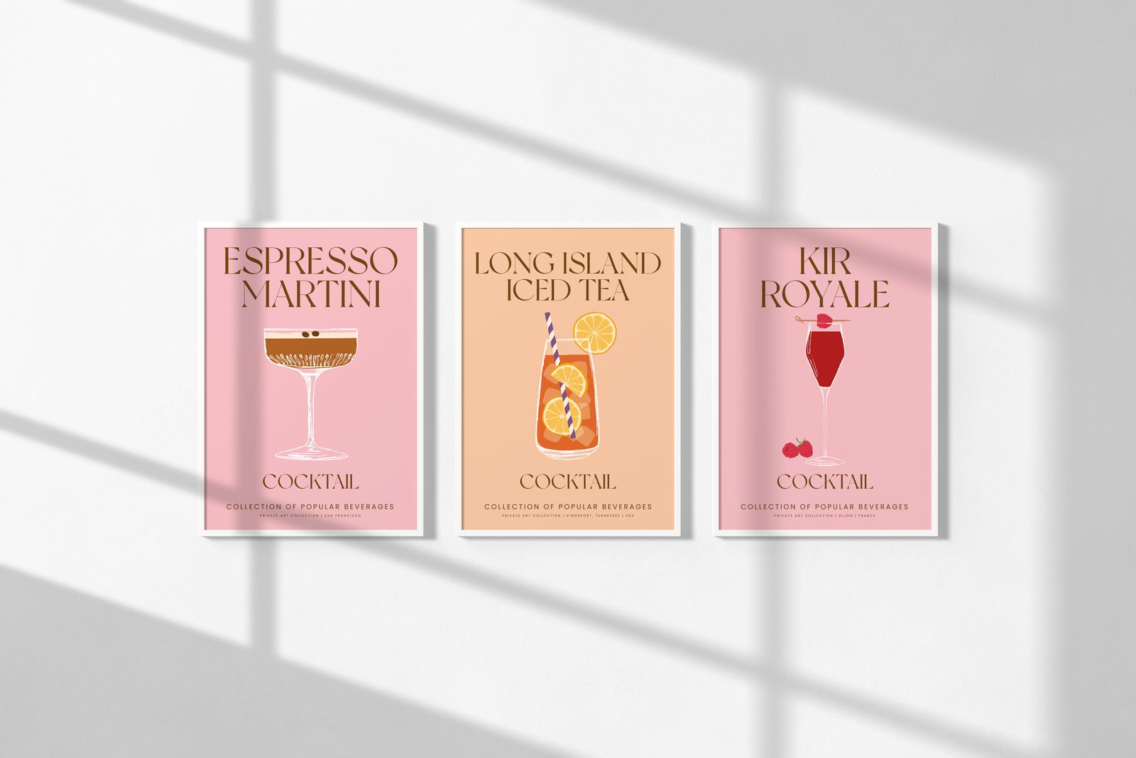 Poster - Cocktails Collectie / Set van 3